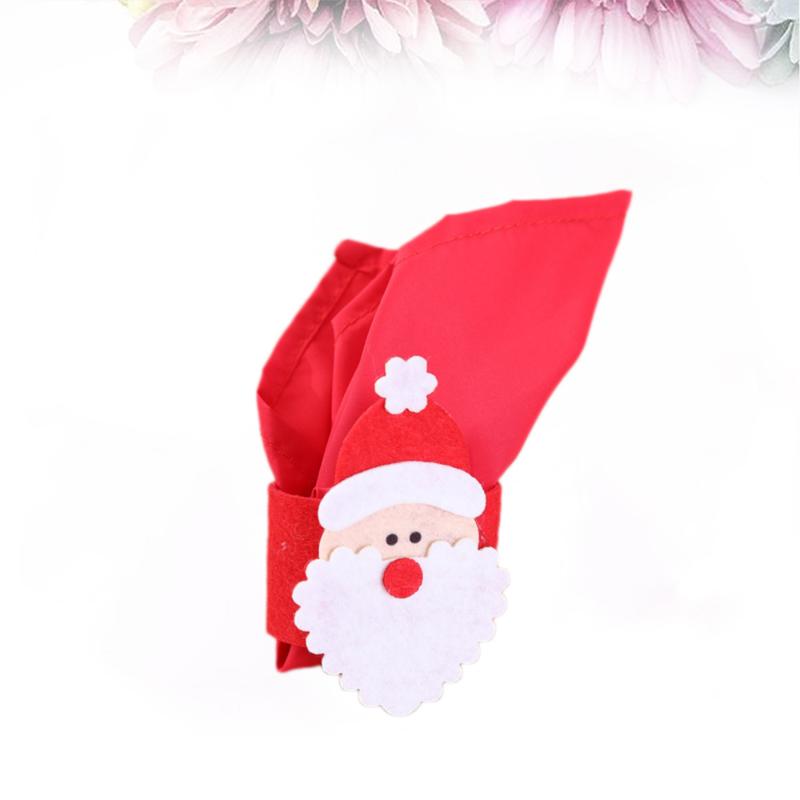 

5pcs Christmas Napkin Ring Serviette Buckle Holder for Christmas Party Dinner Table Decoration (Older