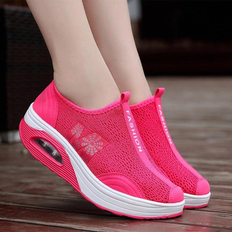 

Hot Selling New Style Women's Outdoor Sneakers Mesh Breathable Hollow Casual Shoes Mesh Womans Shoes #fR13