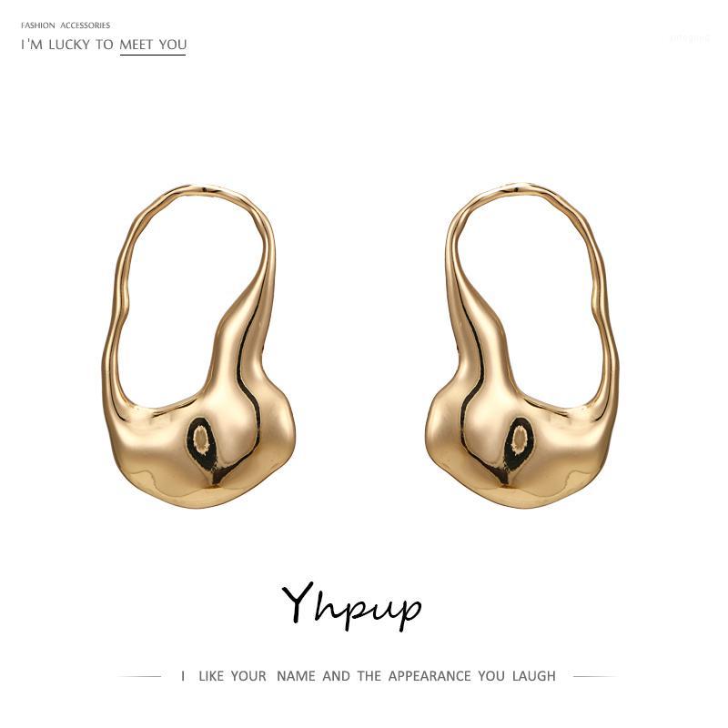 

Stud Yhpup Trendy Simple Design Geometric Earrings High Quality Zinc Alloy Brincos Oorbellen For Women Office Gift 20211