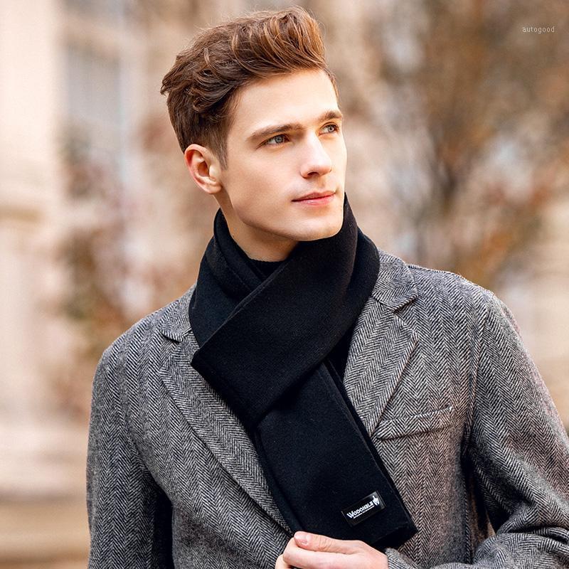 

Scarves 2021 Winter Scarf For Men, Pure Color Cold Protection To Keep Warm, Skin-friendly Artificial Cashmere Men's Scarf1
