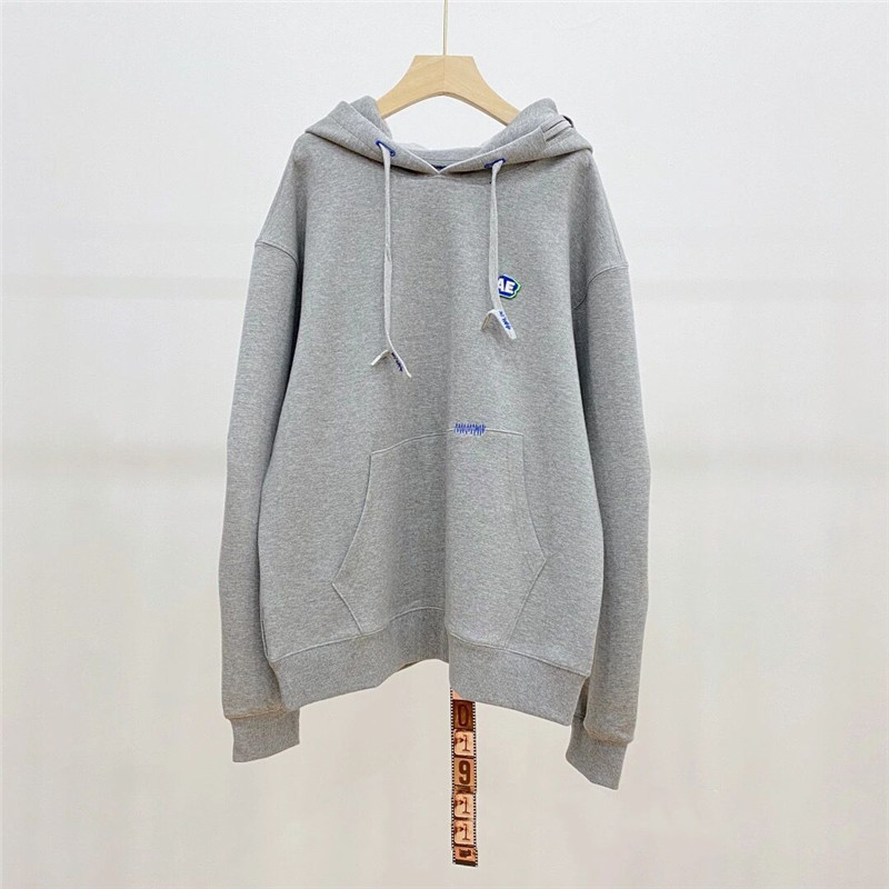 

Embroidery Hoodie Men Women Top Quality Back Z-stitch Sweatshirts, Black