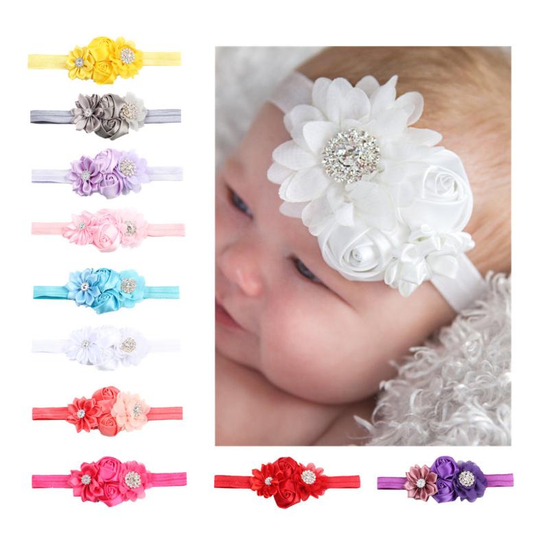 

2020 New Lace Baby Headband Chic Lace Mix 4 Flower Princess Girls Headband Hair Bow Baby Girl Children Hair Accessories