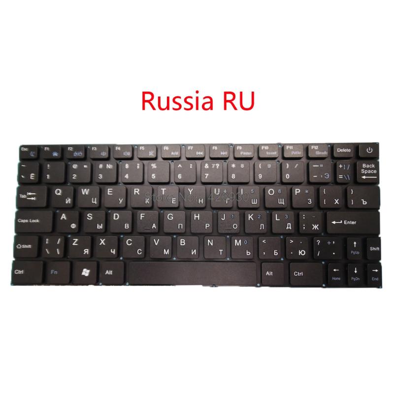 

Laptop US RU Keyboard For Irbis NB11 NB34 English Russia Black Without Frame New
