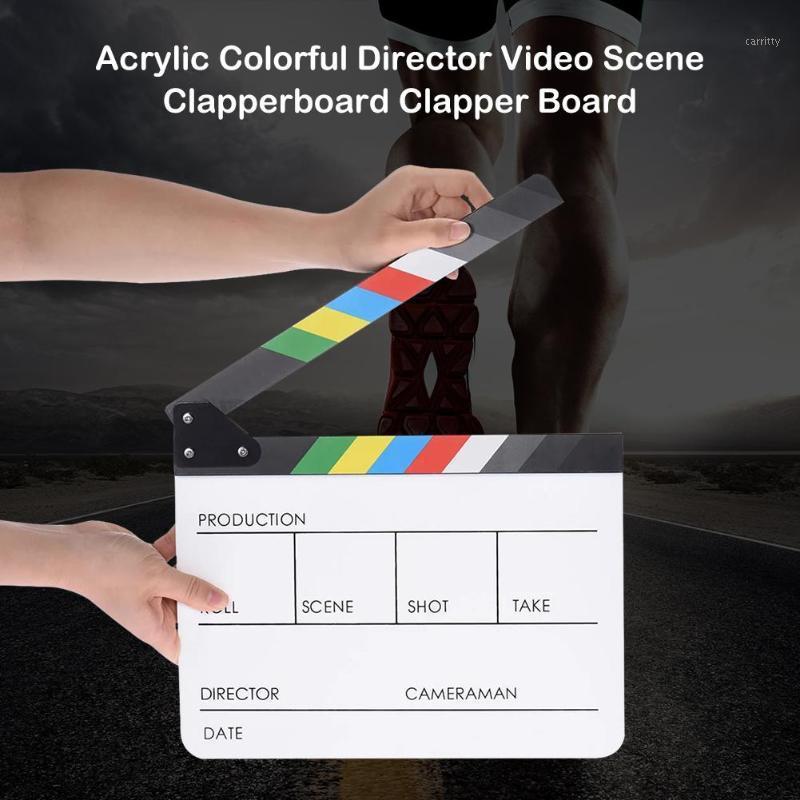 

Director Video Scene Clapperboard Colorful Clapper Board Cut Prop Acrylic Dry Erase Director TV Movie Film Action Slate Clap1