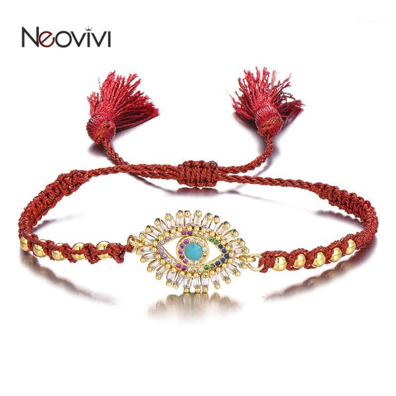

Neovivi Trendy Devil's Eye Charm Beads Braiding Bracelets Multi Rope Weaving Macrame Bracelets Women Handmade Beauty Bangle Gift1
