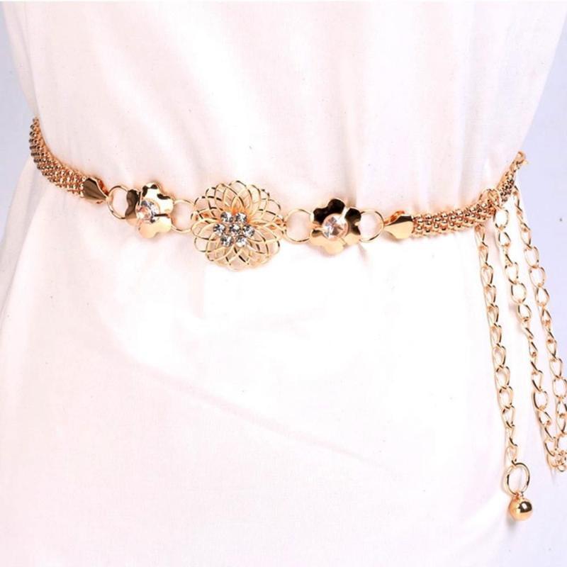 

Gold Waist Chain Waistband Belt body chain Statement Fashion Jewelry Accessories For Women lady1, Black