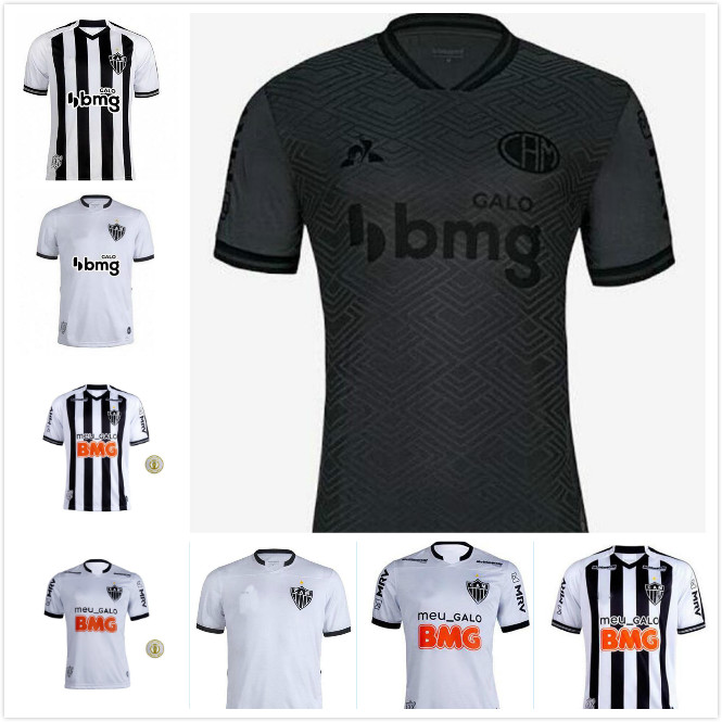 

20 21 Atletico Mineiro HOME Soccer Jersey Fred Cazares Otero Moura Elias Robinho Valdivia Adilson Santos 2020 2021 AWAY third Football Shirt, Black;yellow