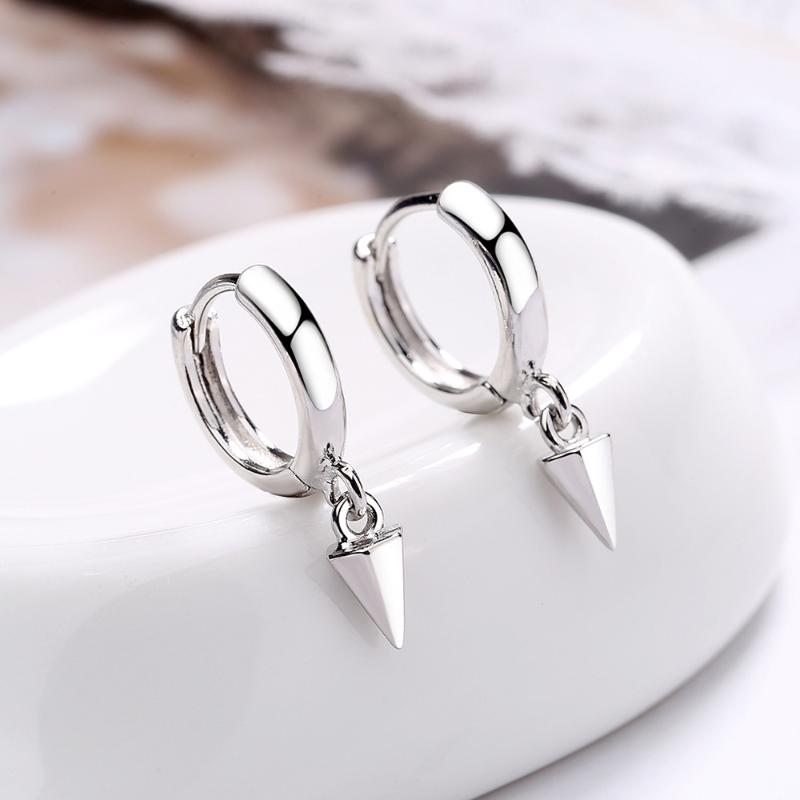 

925 Sterling Silver Korean Tassel Geometric Earrings Fashion Handmade Couple Statement Jewelry Women eh1196
