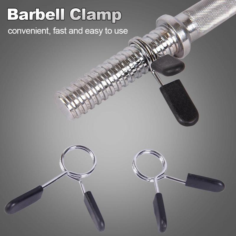 

2Pc 28/30 mm Barbell Clamp Spring Collar Clips Gym Weight Dumbbell Lock Standard Lifting Kit Barbell Lock Fitness Equipment