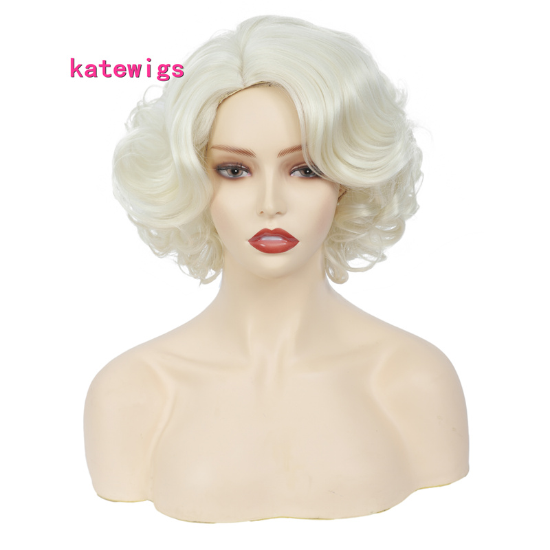 

Synthetic Short Blonde Wave Natural Wigs For Women High Temperature Fiber Daily Hair