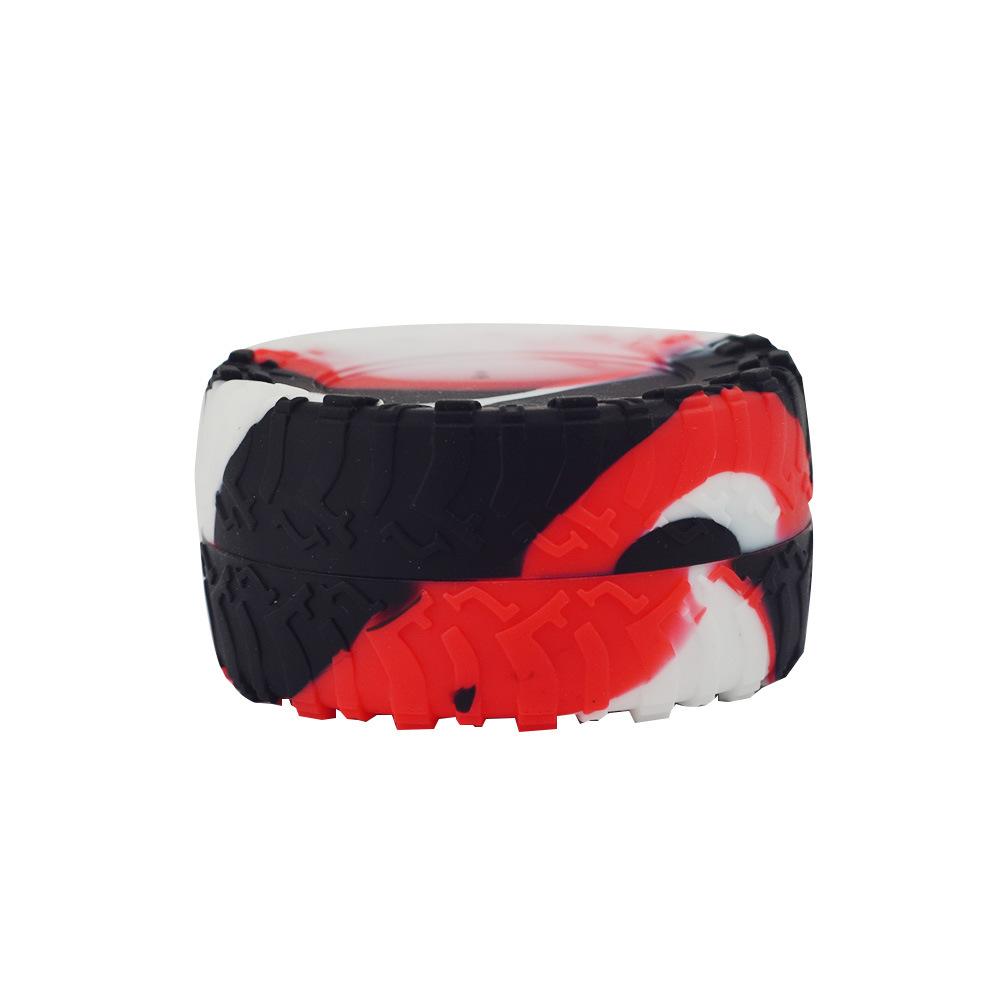 

23ml Tyre shape silicone wax container smoking accessories tire design big jars dab vaporizer oil rubber large food grade silicon dry herb box