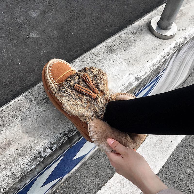 

Bottes femme new winter shoes women's snow boots cow suede keep warm snow boots women's ankle boot botas mujer, Camel