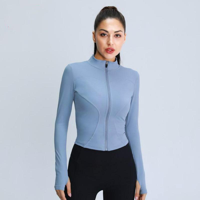 

Women Yoga Zipper Tight Top Sportswear Fitness Female, Black