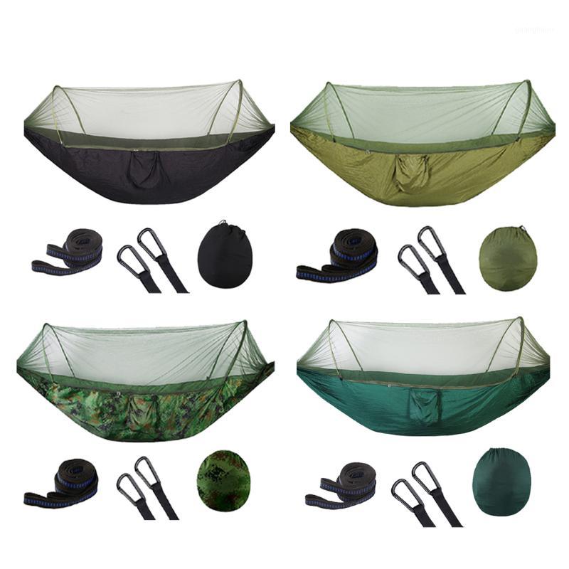 

Portable Parachute Outdoor Camping Hammock with Mosquito Net Straps Carabiners1