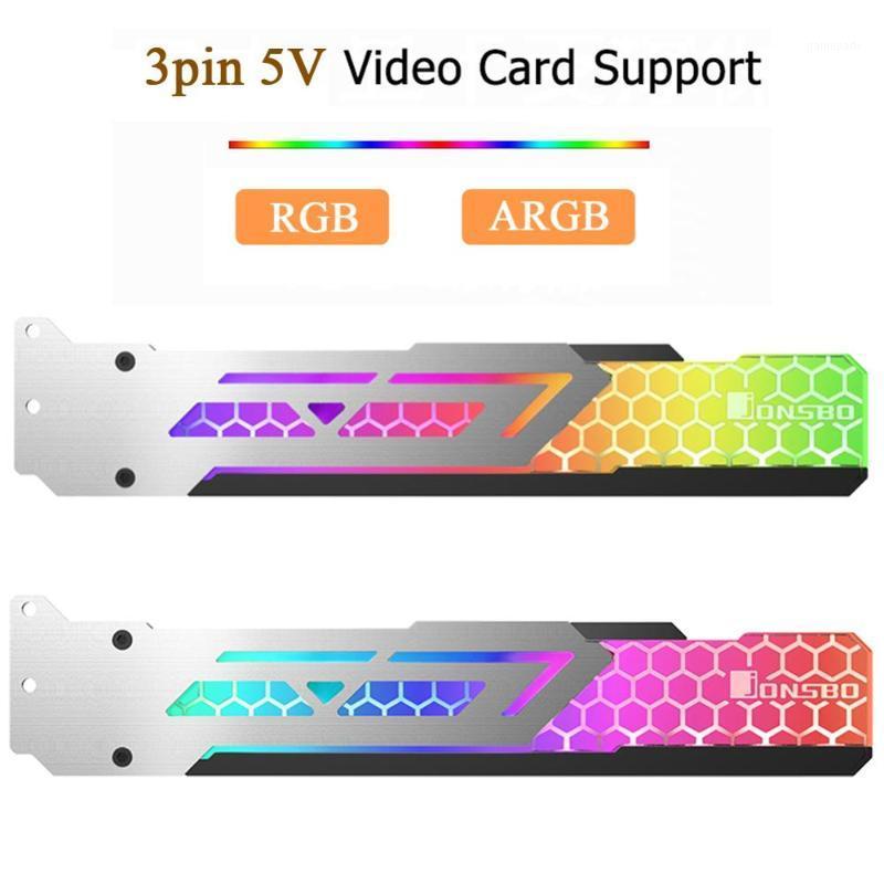 

Jonsbo V3 Gorgeous Graphics Card Support Frame 5V 3 Pin ARGB Video Card Holder GPU Bracket for Motherboard Water Cooling Stand1