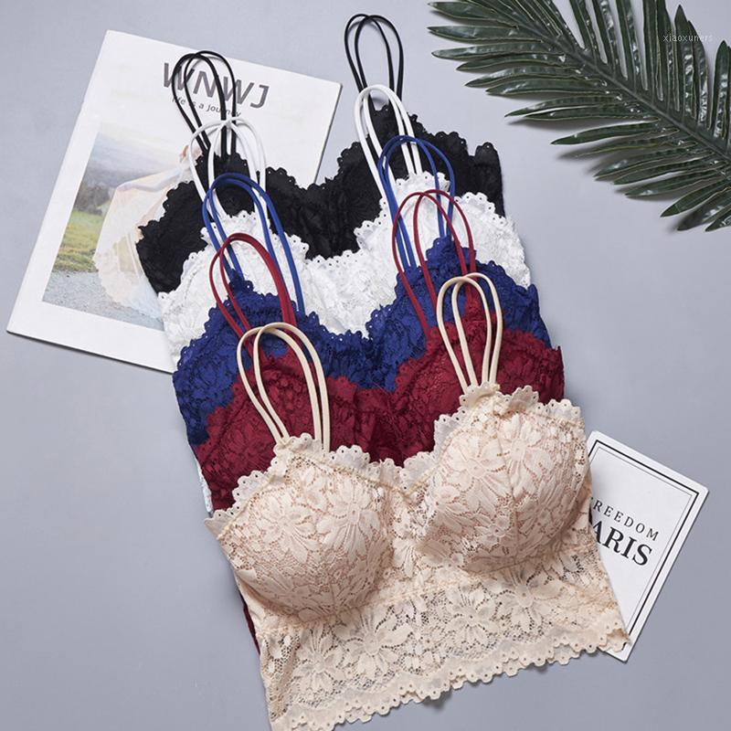 

New Arrival Women Push Up Wireless Lace Bra Top Women Plus Size Bralette Underwear Lingerie Full Cup 20201, White