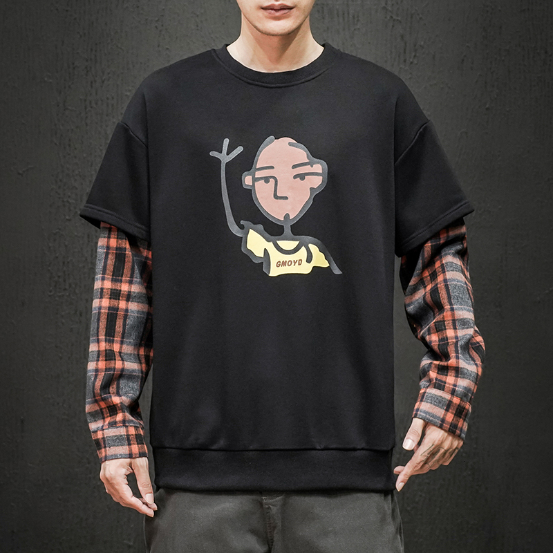 

2021 New Autumn Spring Hoodies of Black Men Hip Hop Punk Pullover Streetwear Fashion Clothes More Oversize 5xl 2KGV, W28 b
