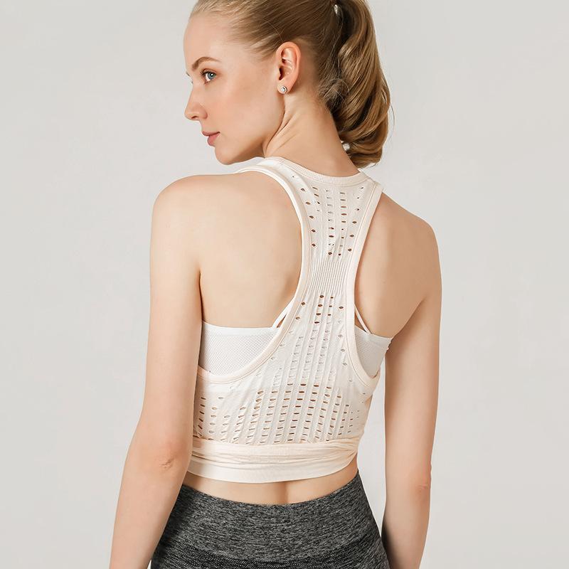 

Sexy Sport Gym Athletic Vest Women Hollow Out Stretchy Fitness Yoga Tank Tops Sleeveless Shirts Breathable Running Yoga Wear, Black