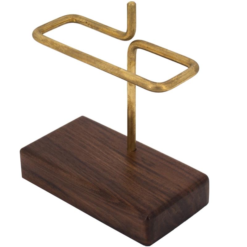 

New Copper Coffee Filter Shelf V60 Coffee Filter Stand Wooden Base Best Selling Products(Without Filters