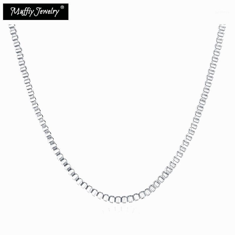 

2mm Box Chain Link Chain, 925 Sterling Silver Basic Chains Necklace Classic Jewelry Fit Pendant Gift For Men & Women1