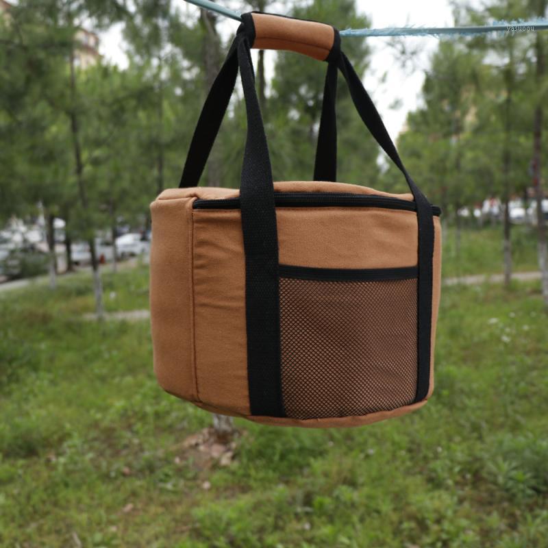 

Storage Bags Drum Large Bag 600D Oxford Cloth Cookware Items Equipment Cylinder Outdoor Portable Camping Cooker