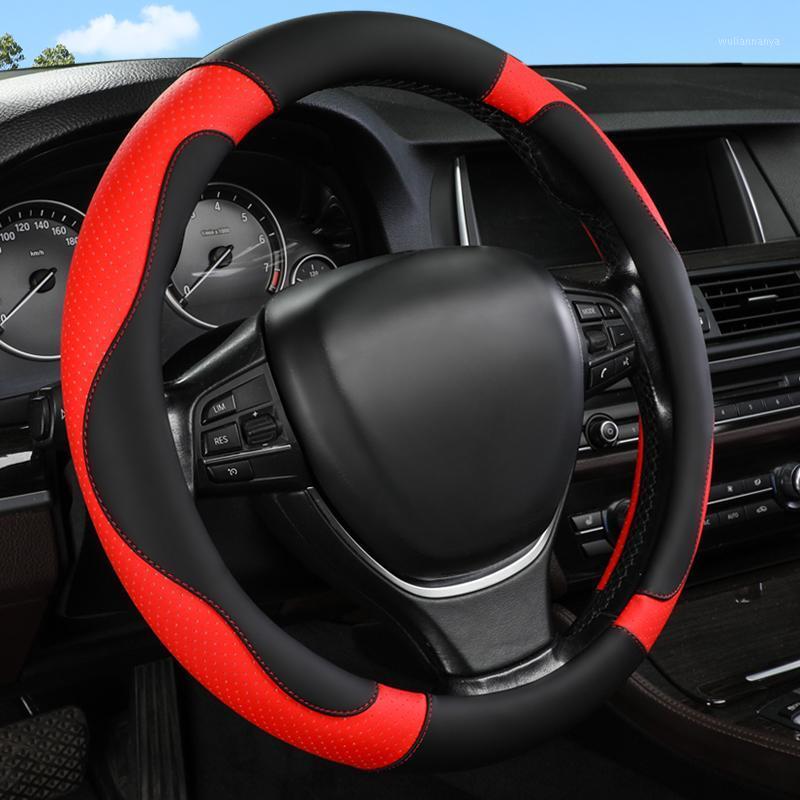 

Steering Wheel Covers Car-styling Cover Micro Fiber Leather 37-38CM Cars Anti Slip Breathable Universal Auto Accessories