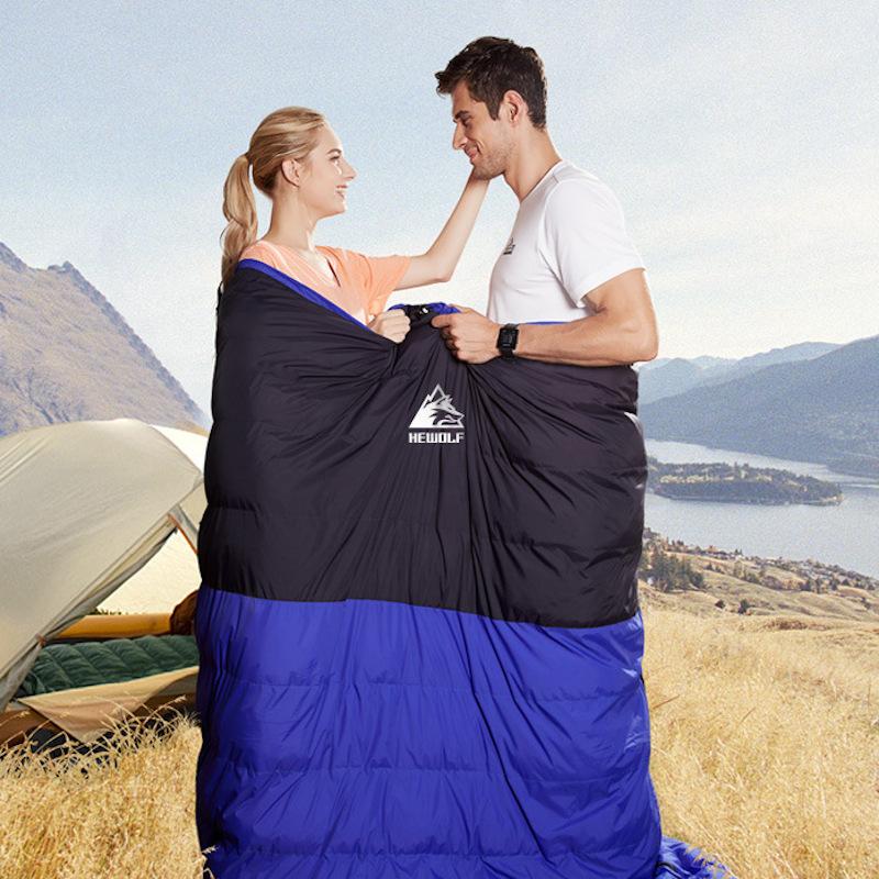 

Double Sleeping Bag 2 Person Sleeping Bag Couple Ultralight Down Camping