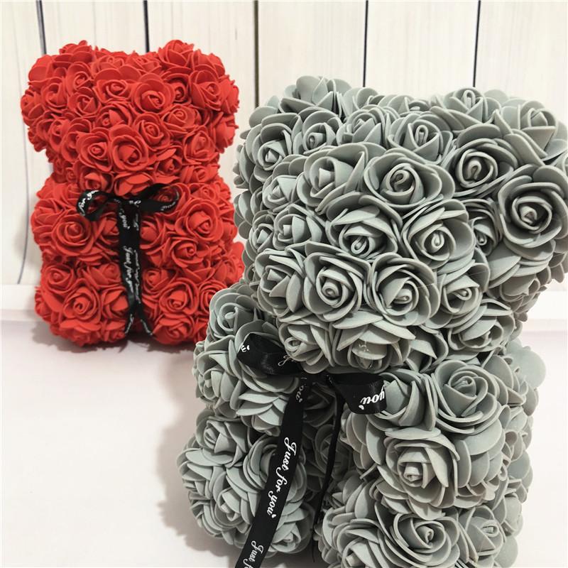 

HOT girls Christmas gift, the red rose teddy bears, lovers valentine's day gift, party present