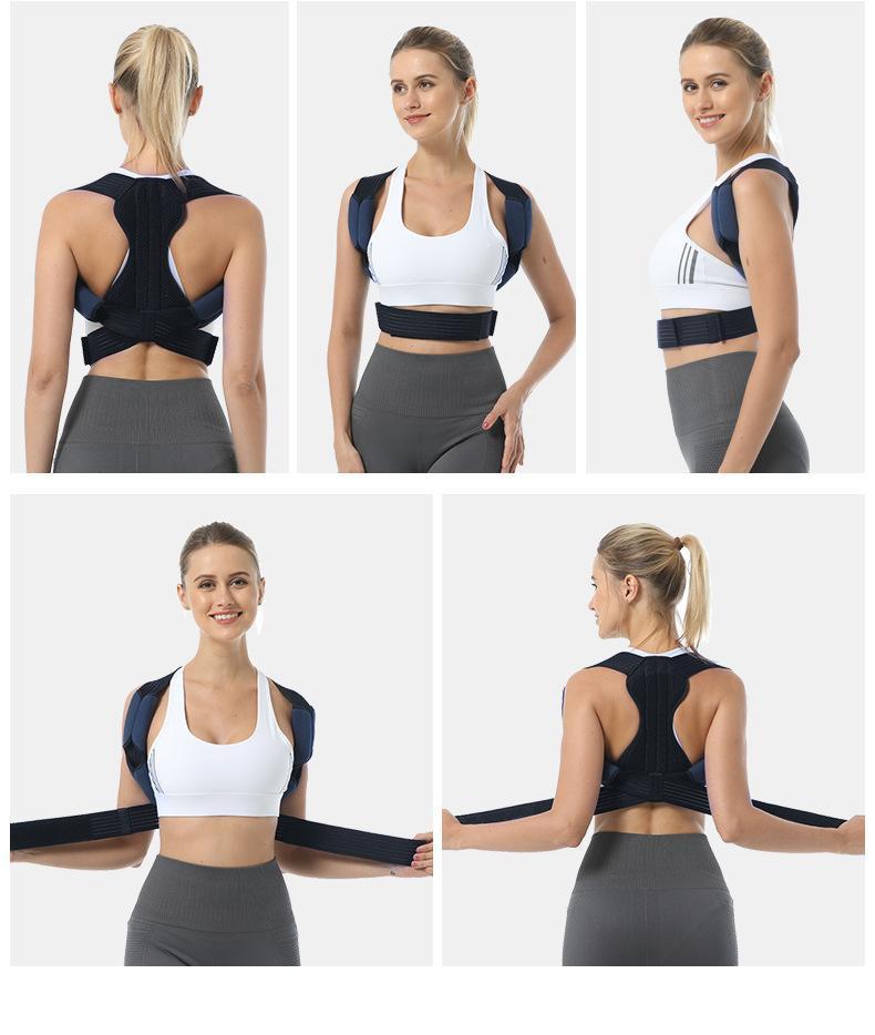 

XL Posture Corrector Back Support Belt Orthopedic Posture Corset Back Brace Support Straightener Adjustable Shoulder Wrap1, Black