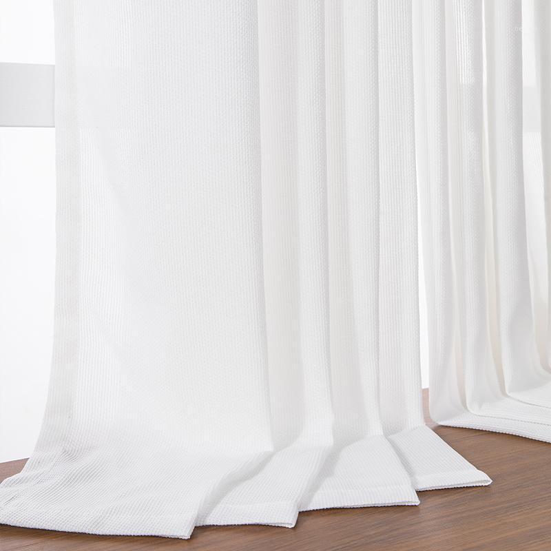 

White Cotton Soft Tulle Window Curtians For Living Room Modern Window Screening Drapes Voile Sheer Curtain for Bedroom Blinds1