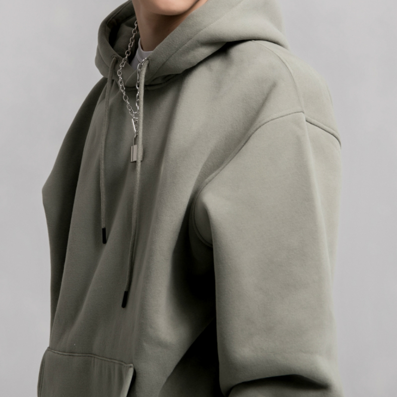 

Hip Hop Raglan Everyday Hoodies Fleece Warm Pullover Six Colors, Khaki