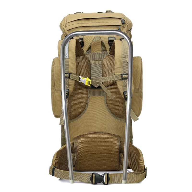 

aluminum frame outdoor camping bag Travel Tactical Backpack Waterproof 600D Polyester Molle Bag for Hunting Hiking, Black