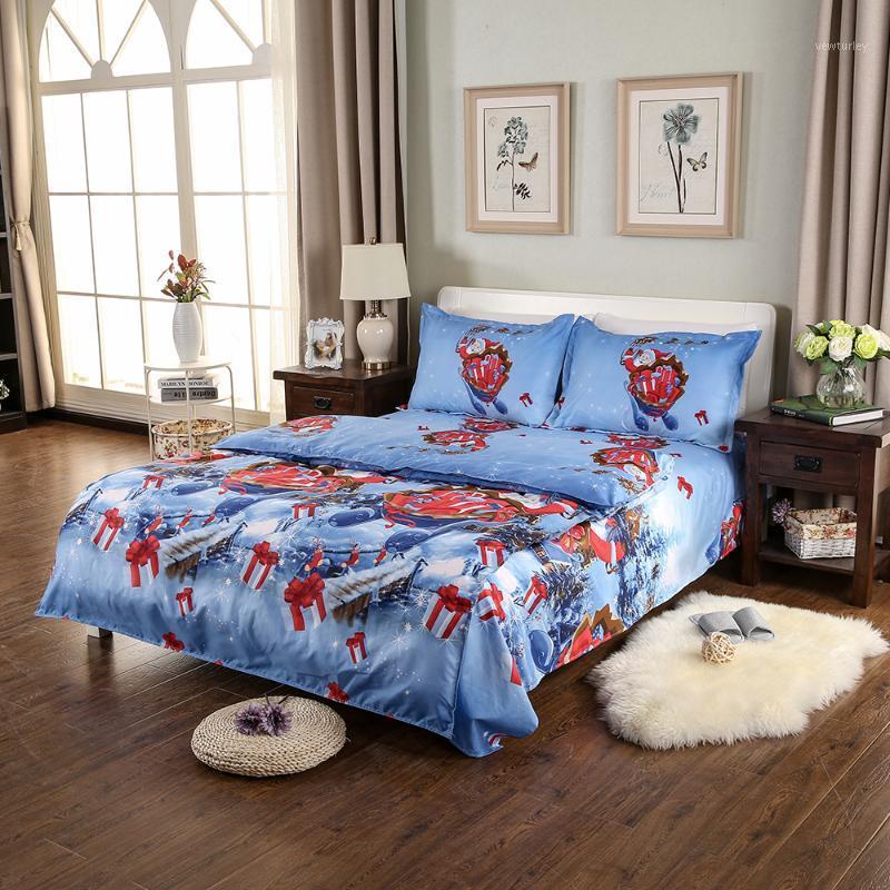 

Santa Claus Bedclothes Cartoon Bedding Set Merry Christmas Gift 3D Printed Duvet Cover Pillowcase Bed Sheet Bedroom linens1