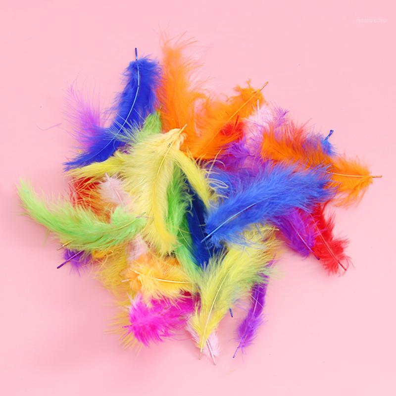 

100pcs/pack Colorful Duck Feathers For Transparent Balls Beautiful Party Ornaments Christmas Wedding Party New Year Decor Craft1
