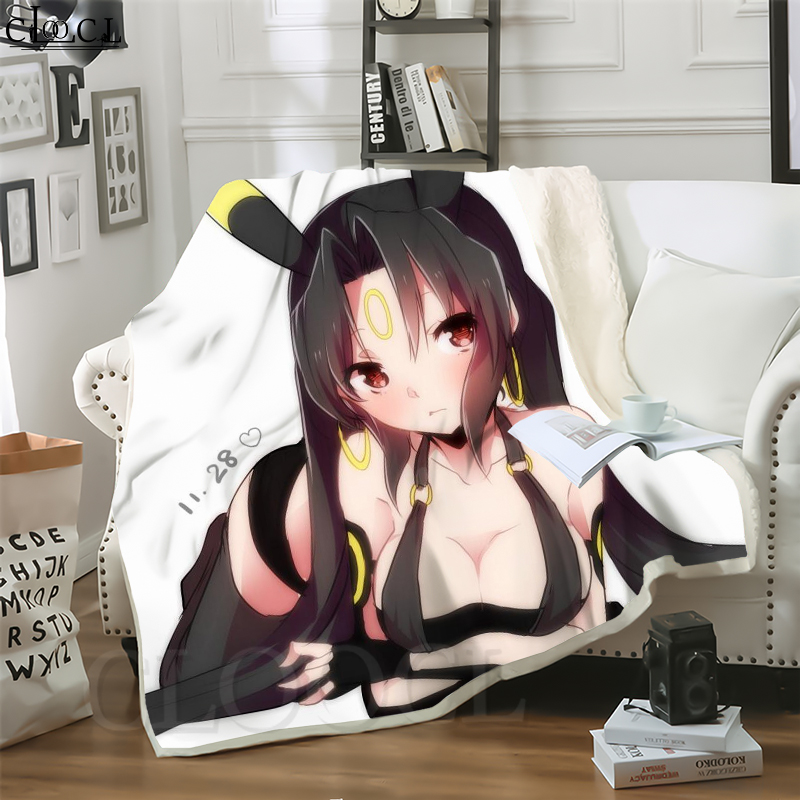 

CLOOCL Anime Ahegao Blushing Girl 3D Print Hip-hop Style Air Conditioning Blanket Sofa Teens Bedding Throw Blankets Plush Quilt