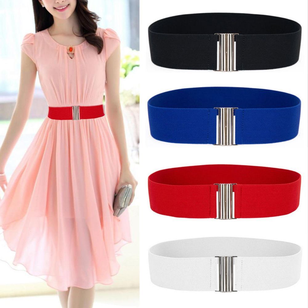 Irregular Shape Vintage Retro Wide Elasticated Faux Leather Belt Waist Cincher