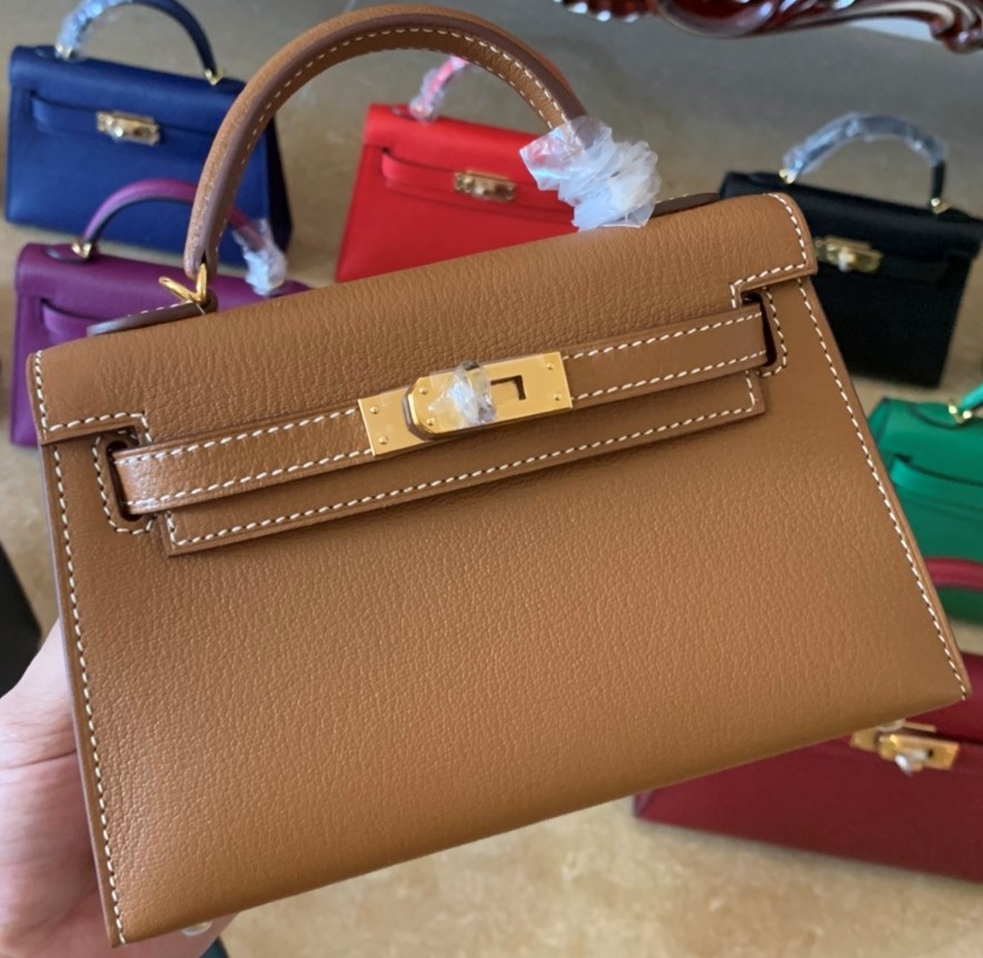 

women brand bag 19.5cm handmade quality Brown color lamb skin wax thread golden and silver hardware fast delivery wholesale price