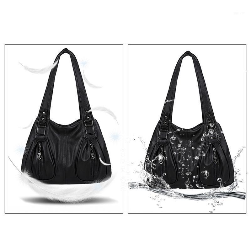 

Large Capacity Bucket Bag Women Casual Tote Shoulder Messenger Bag PU Leather Ladies Retro Matte Chain Bucket Handbag1, Brown