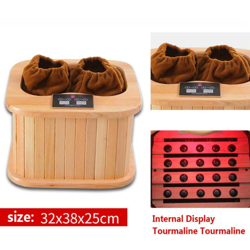 

Far infrared wood Foot Sauna spectrum therapy barrel full automatic massage heating barrel Canadian hemlock
