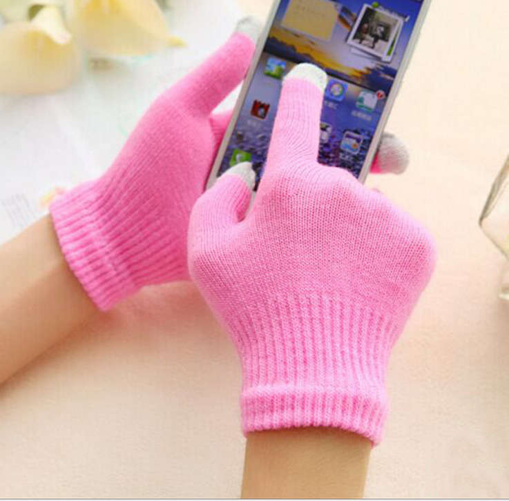 Ladies Childrens Warm Touch Screen Smart Phone Magic Full Finger Gloves