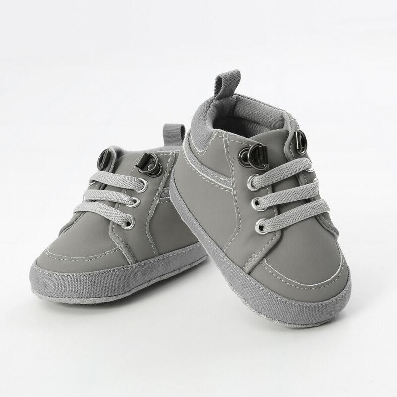 

Newborn Baby Soft Sole Crib Shoes Infant Boy Girl Toddler Sneaker Anti-Slip1, Black