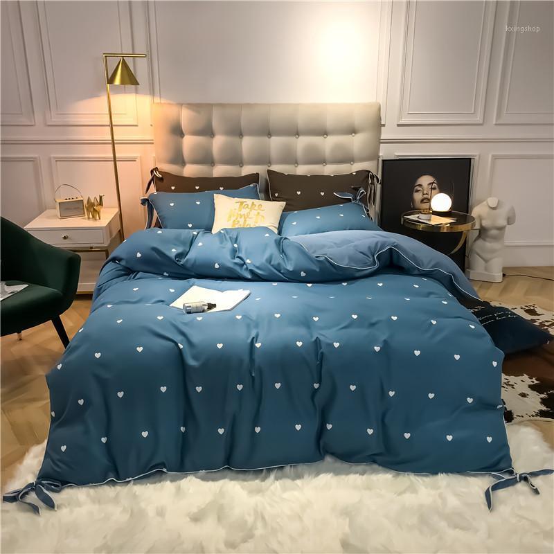 

bedding set Pure Pure color pattern Cartoon Simplicity Bed sheet quilt cover pillowcase1, T1009