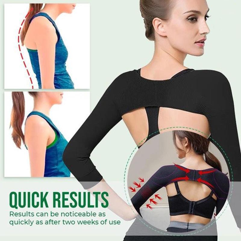 

Arm Slimming Back Posture Corrector Arm Shaping Sleeves Fat Reduction for Women FOU991, Black