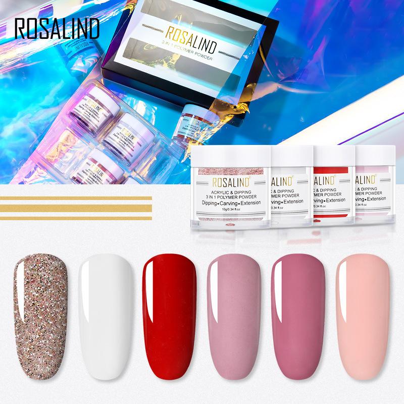 

Nail powder set 3-in-1 crystal moistened powder infiltration extended carved French nail