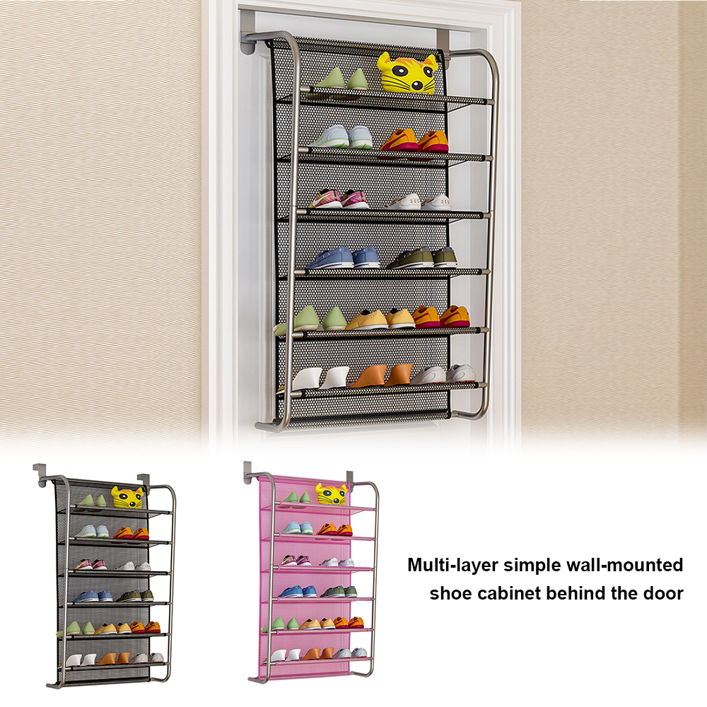 

Hallway Space Saving Shoes Rack Over The Door Shoes Hanger Bag Storage Home Wall Door Hanging Closet Holder Boots Organizer 201030