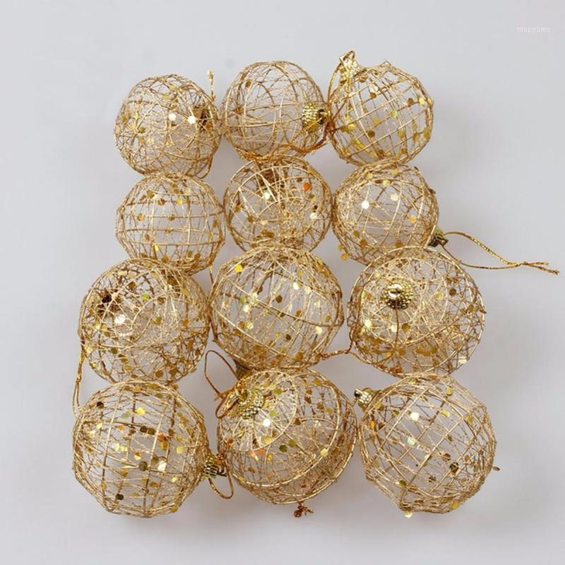 

Christmas 6pcs Christmas Xmas Tree Gold Ball Baubles Hanging Party Ornament Decoration free shipping1