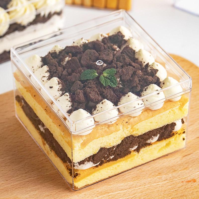 

6pcs Cake Case Rice Box Packing Disposable Fruit Bowl Ware Thousand-layer Take-out Container Baking Accessories