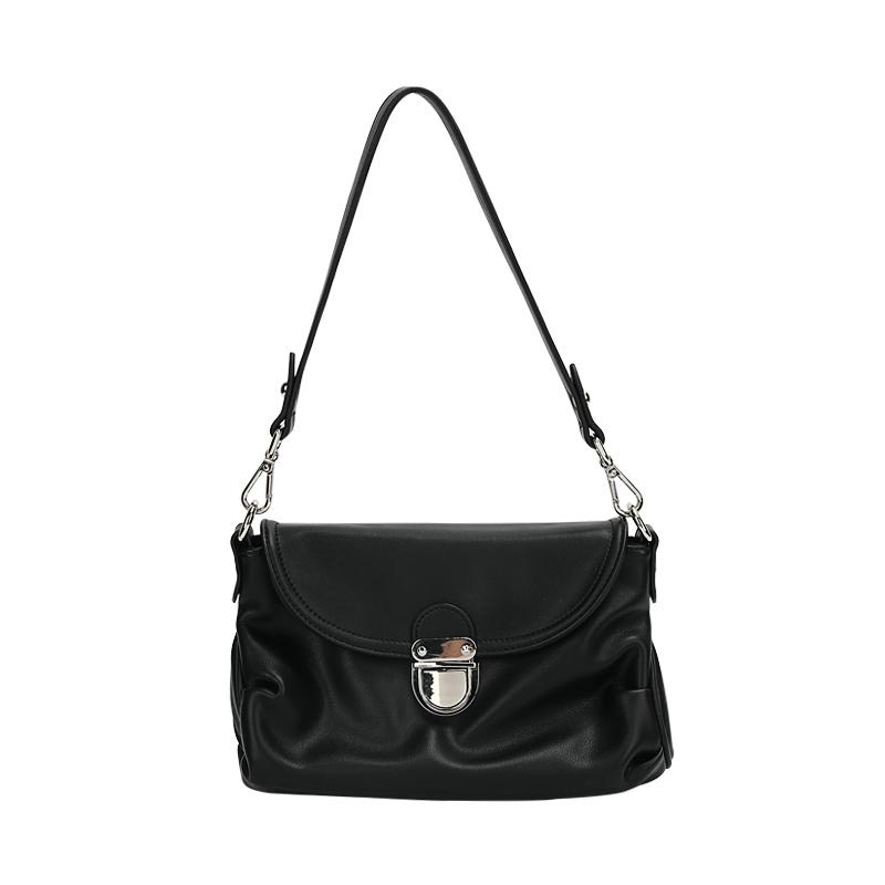 

Retro Totes Bags for Women 2021 Vintage Soft Handbag Female Small Subaxillary Bags Casual Retro Mini Shoulder Bag Black