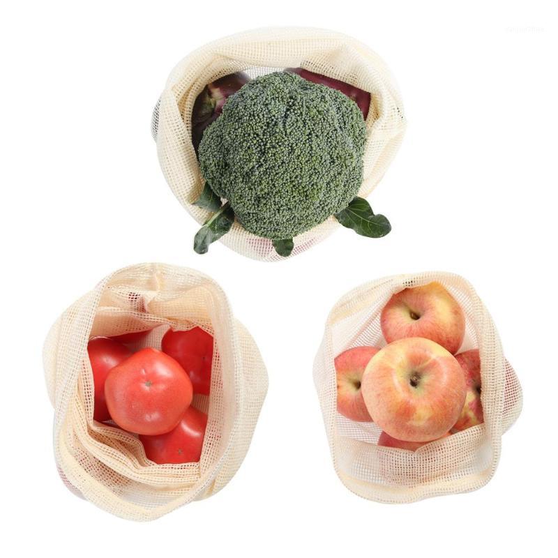

Organic Cotton Bag Fruit Mesh Bag Reusable Produce Eco-friendly Fruit Vegetable Shopping Bags With Alloy Closure Buttons1