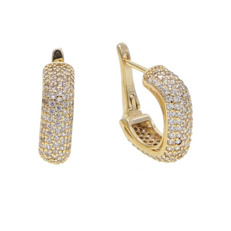 

Top Fashion SQUARE Classic circle earring sparkling Hoop Earrings With crystal ZIRCONIA For Women wedding party elegant earrings